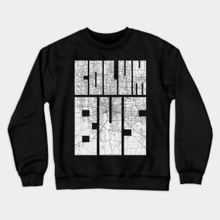 Columbus, Ohio, USA City Map Typography - Light Crewneck Sweatshirt